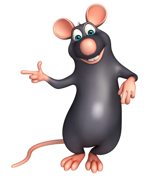 Apontando personagem de desenho animado Rat — Fotografia de Stock