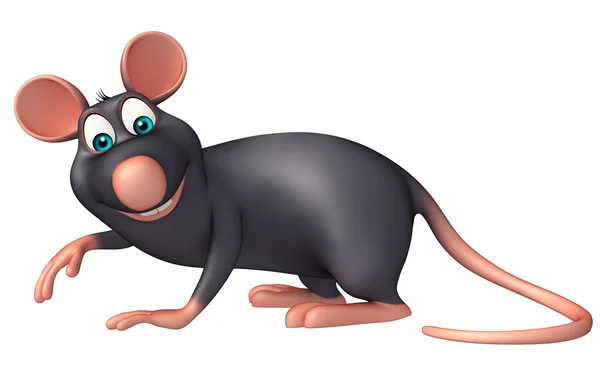 Chodící Rat kreslená postavička — Stock fotografie