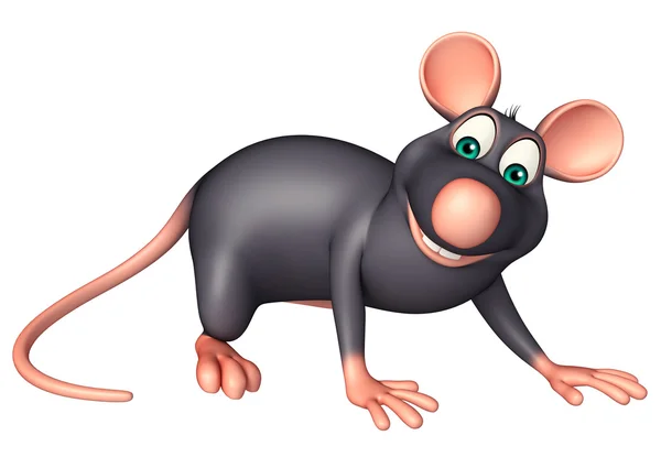 Divertido personaje de dibujos animados rata — Foto de Stock