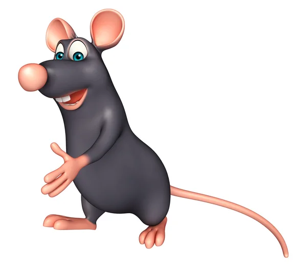 Personagem de desenho animado Rat andando — Fotografia de Stock