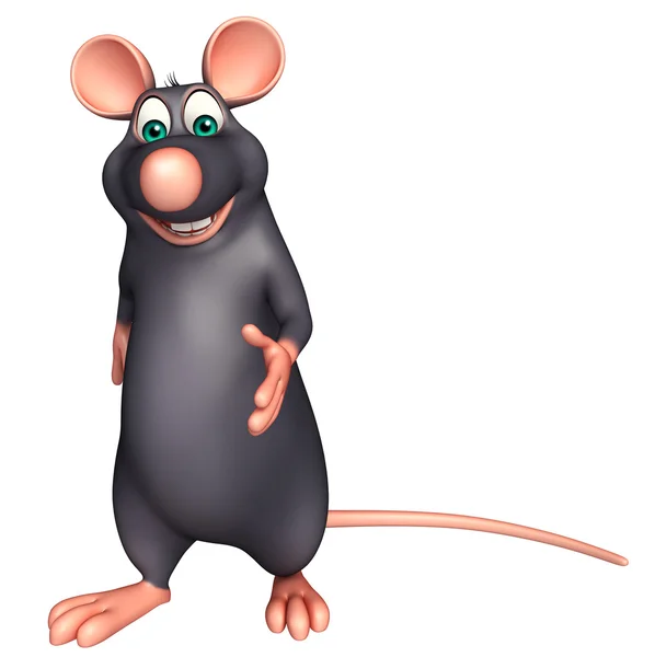 Personagem de desenho animado Rat andando — Fotografia de Stock