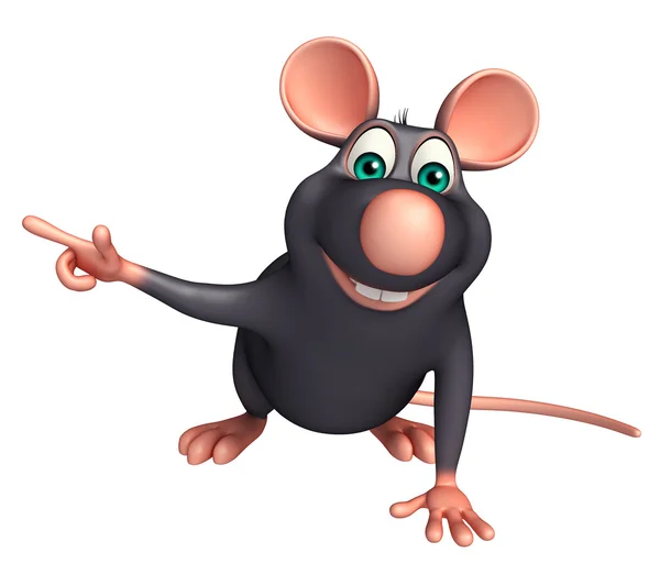 Apontando personagem de desenho animado Rat — Fotografia de Stock