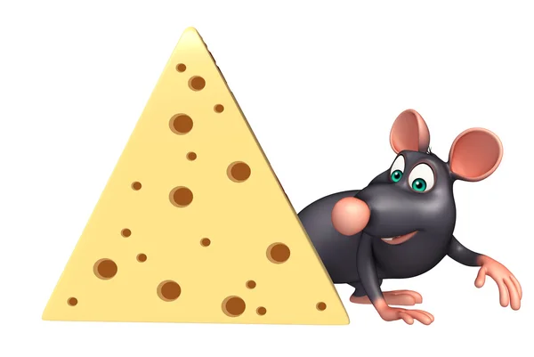 Personaje de dibujos animados rata con paneer —  Fotos de Stock
