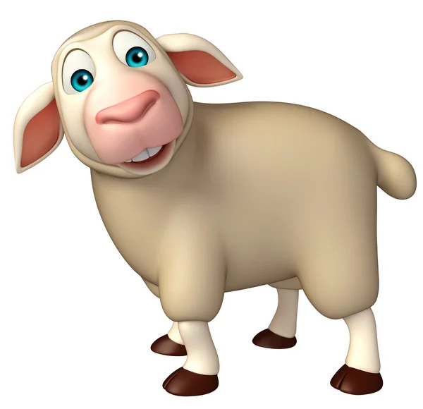 Αστεία πρόβατα κινούμενα σχέδια χαρακτήρα — Φωτογραφία Αρχείου