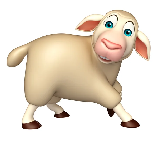 Grappige schapen cartoon karakter — Stockfoto