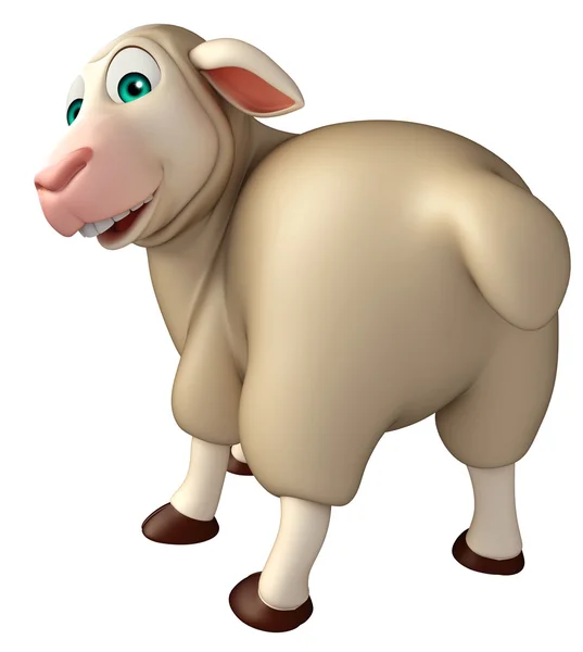 Divertido personaje de dibujos animados de ovejas — Foto de Stock