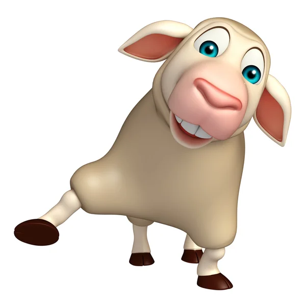 Divertente personaggio dei cartoni animati pecore — Foto Stock