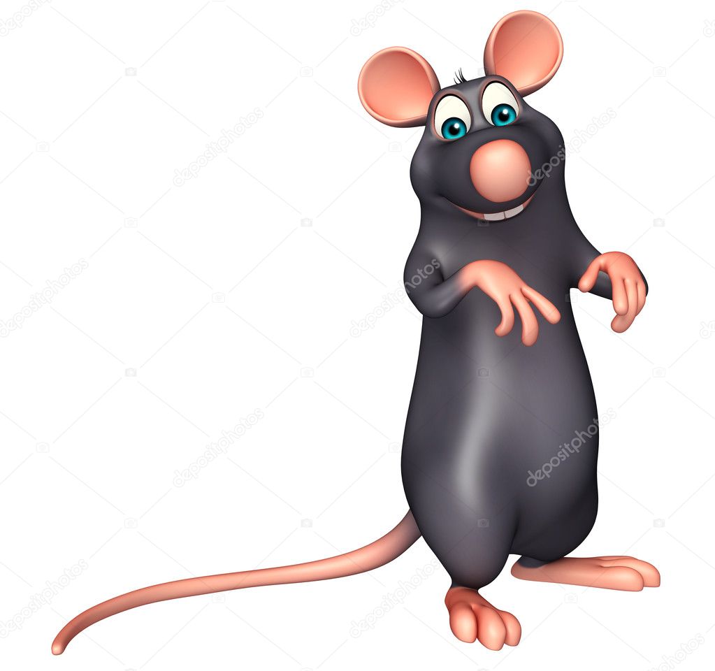 Lustige Ratte CartoonFigur Stockfotografie lizenzfreie Fotos