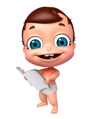 Bebek haber kağıt ile 3D render
