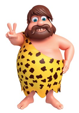 Zafer poz ile karikatür Mağa ra Ada mı