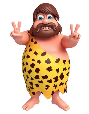 Zafer poz ile karikatür Mağa ra Ada mı