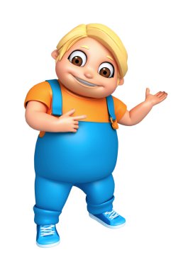 3D render, küçük çocuk işaretleme poz