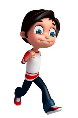 poz çalışan 3d render, küçük çocuk