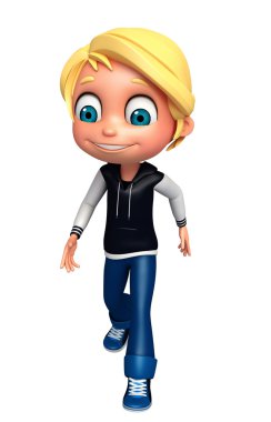 3d render, küçük çocuğun poz