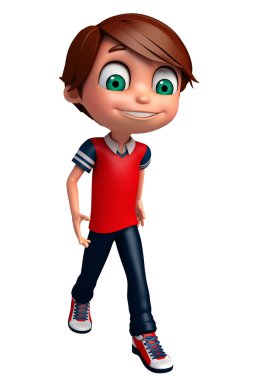 3d render, küçük çocuğun poz