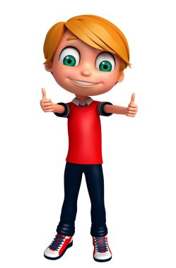 3D render, küçük çocuk yaşasın poz