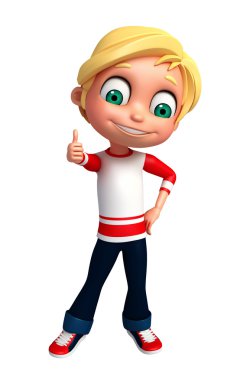 3D render, küçük çocuk yaşasın poz