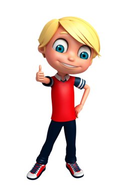 3D render, küçük çocuk yaşasın poz