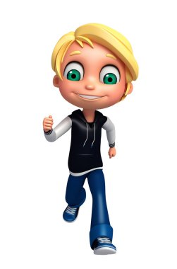 poz çalışan 3d render, küçük çocuk