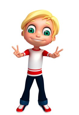 3D render, küçük çocuk yaşasın poz