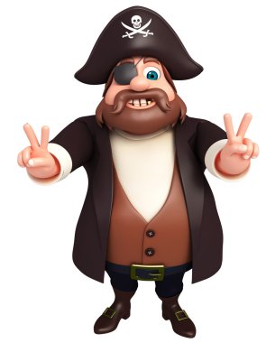  korsan zafer pozu 3D Rendered çizimi