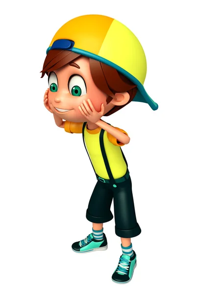 3D Render of Little boy funny pose — Stock Photo, Image