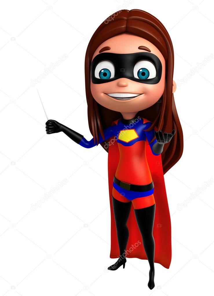 illustration de rendu 3d de pointage pose de super hros fille image de visible3dscience - Super Heros Fille illustration de rendu 3d de pointage pose de super hros fille image de visible3dscience - Super Heros Fille