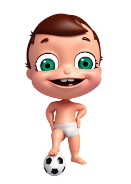 Bebek 3D render ile futbol