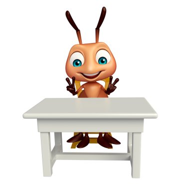 masa ve sandalye şirin karınca çizgi film karakteri
