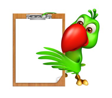 sevimli papağan çizgi film karakteri ile sınav yastık