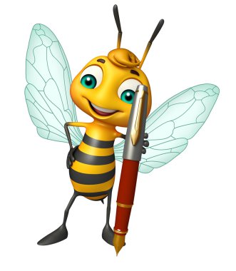 Arı çizgi film karakteri kaleminizle eğlenceli 