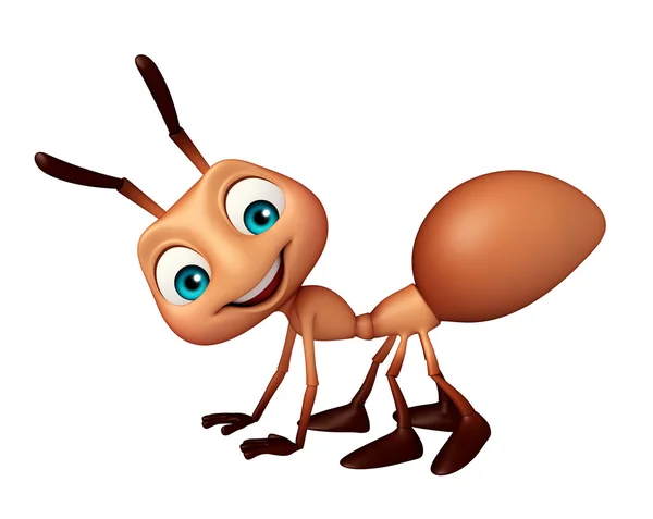 Cute Ant funny cartoon character — Stock Photo, Image