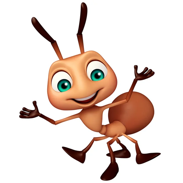 Χαριτωμένο αστείο καρτούν χαρακτήρα μυρμήγκι — Φωτογραφία Αρχείου