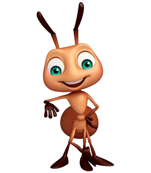 Cute Ant funny cartoon character — Stock Photo, Image