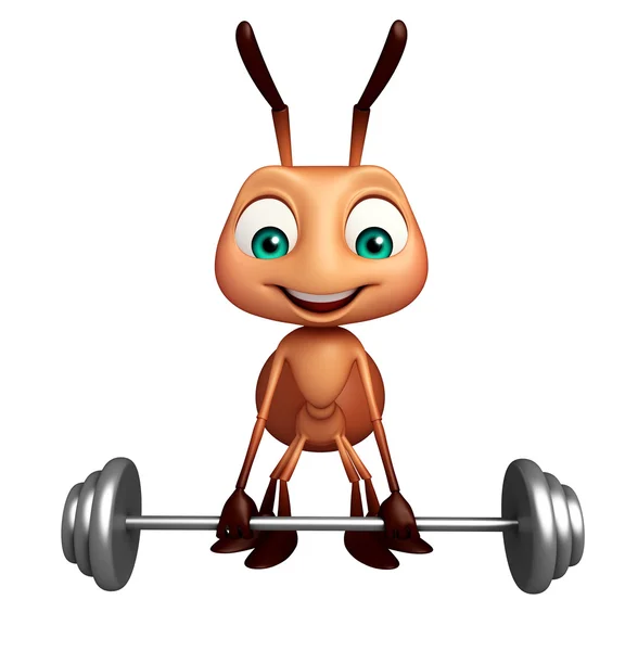 Cute Ant cartoon character Gim equipment — Stock Photo, Image