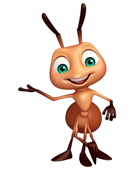 Cute Ant funny cartoon character — Stock Photo, Image