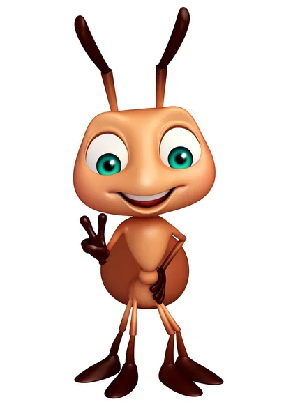 可爱的蚂蚁有趣的卡通人物 — 图库照片