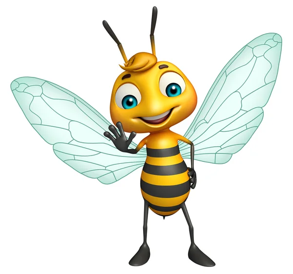 Милий Бджола смішний мультиплікаційний персонаж — стокове фото