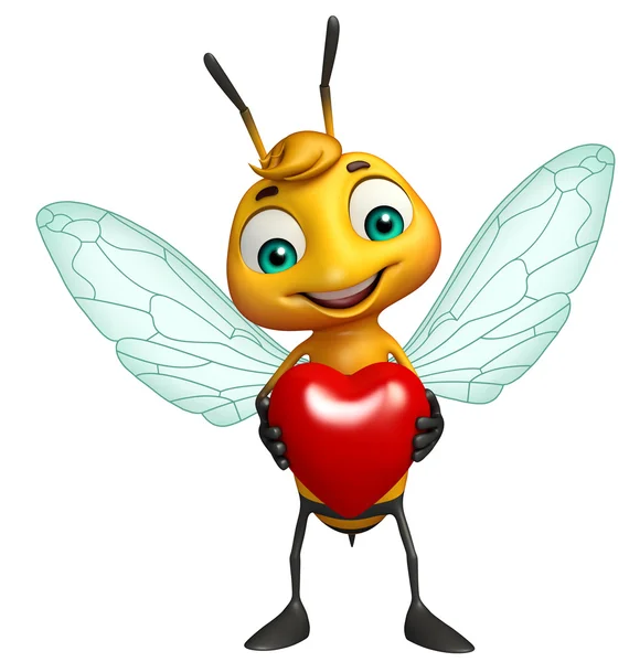 Niedliche Biene Cartoon-Figur — Stockfoto