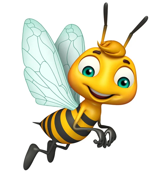 Cute Bee funny cartoon character — Stock Photo, Image