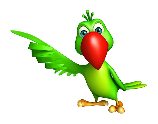 Pekar papegoja tecknad figur — Stockfoto