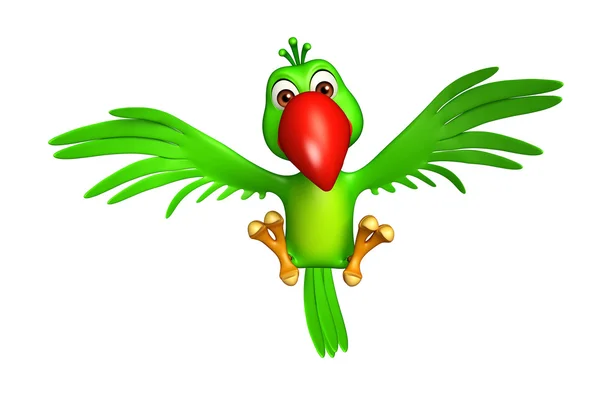 Vliegende Parrot stripfiguur — Stockfoto