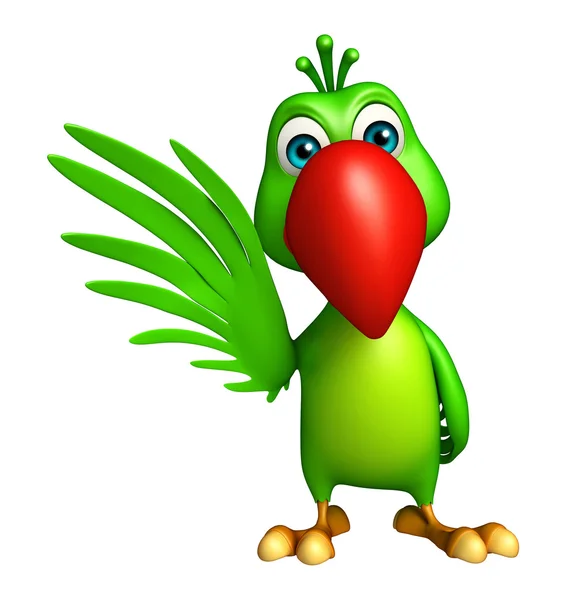 Rolig papegoja tecknad figur — Stockfoto