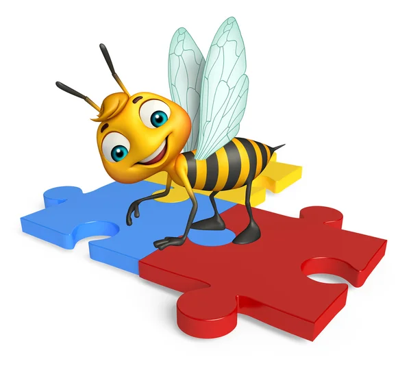 Fun Bee cartoon character — Stock Photo, Image