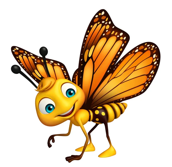 funny Butterfly cartoon character