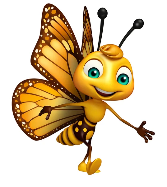 Walking Butterfly cartoon character — Stock Photo, Image