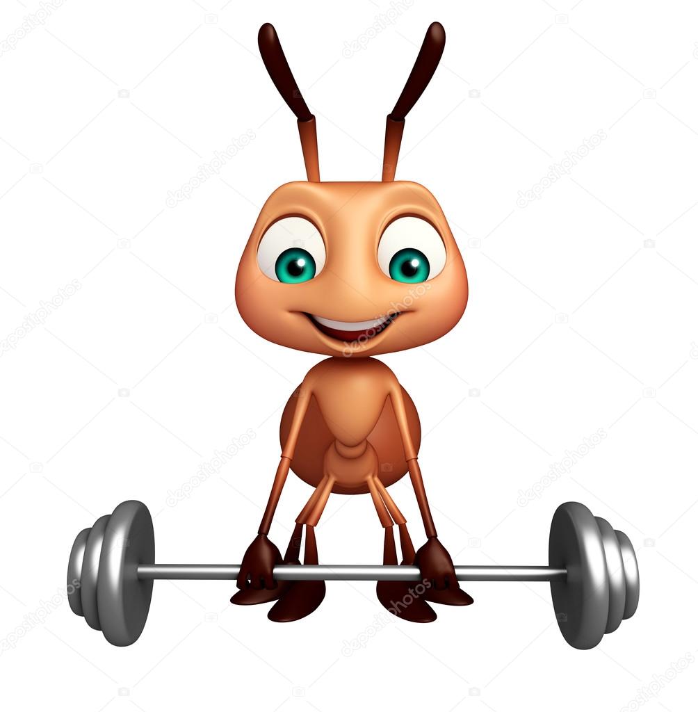 cute Ant cartoon character Gim equipment