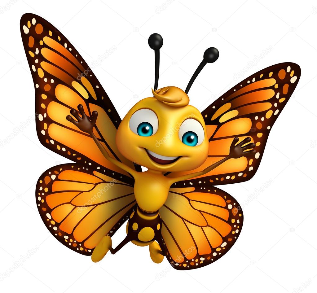 Cute Butterfly cartoon character Stock Photo by ©visible3dscience ...