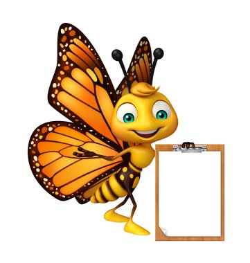 eğlenceli kelebek çizgi film karakteri ile sınav yastık  