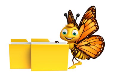 Kelebek çizgi film karakteri ile ağıl   